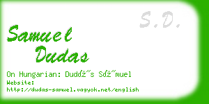 samuel dudas business card